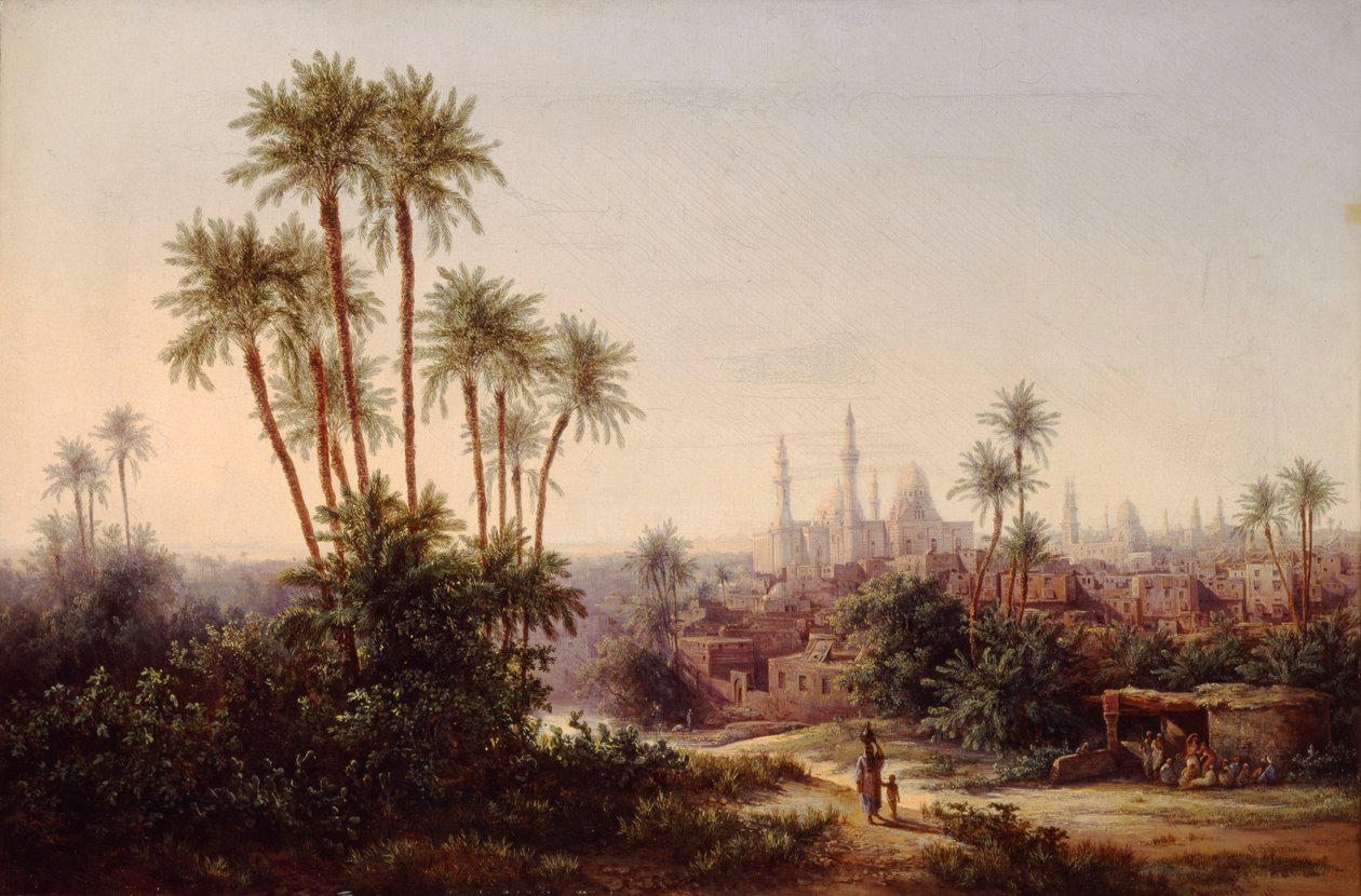 Utsikt över Kairo, 1867. av Otto Georgi
