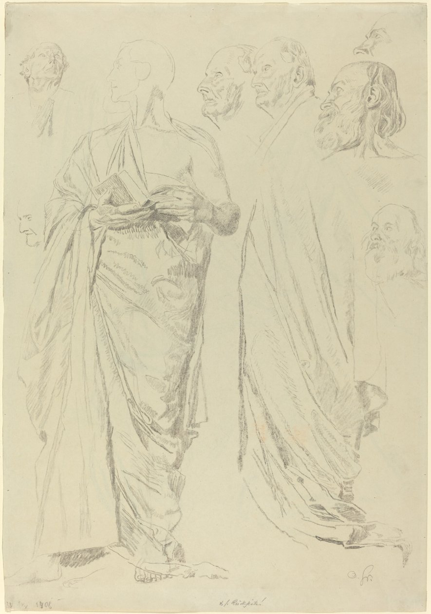 Studies of Men in Togas [recto] av Otto Greiner