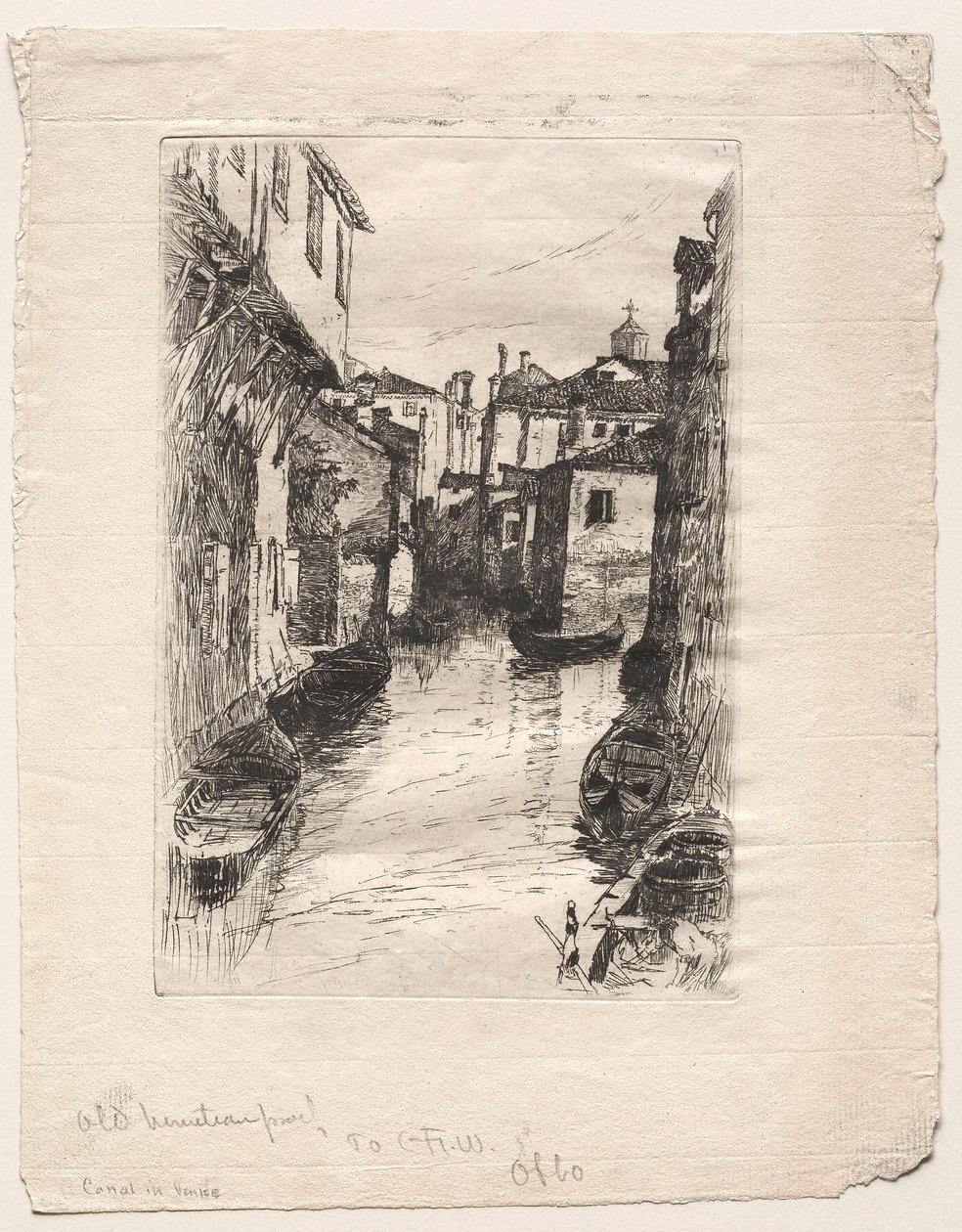 Kanal i Venedig, 1880. av Otto H. Bacher