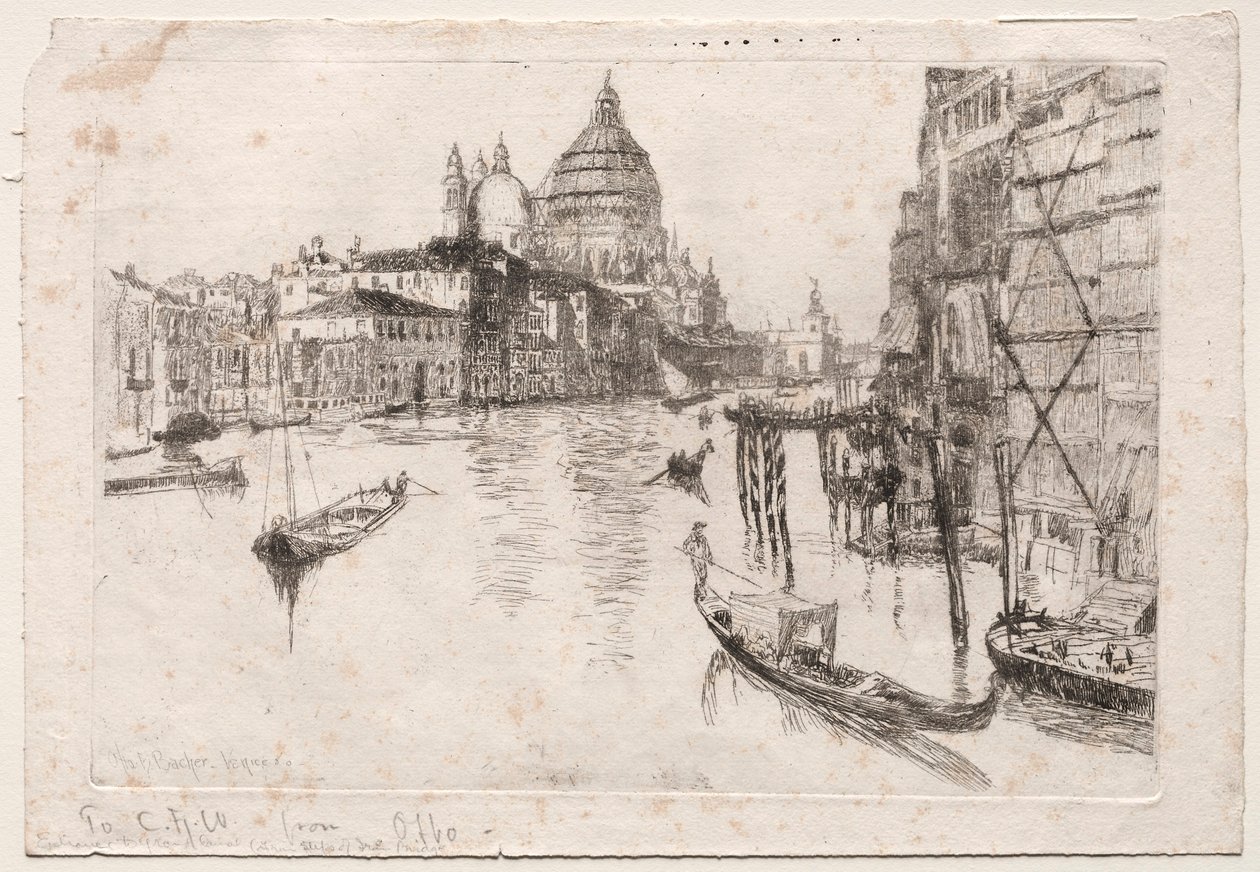 Ingången till Canal Grande, 1880. av Otto H. Bacher