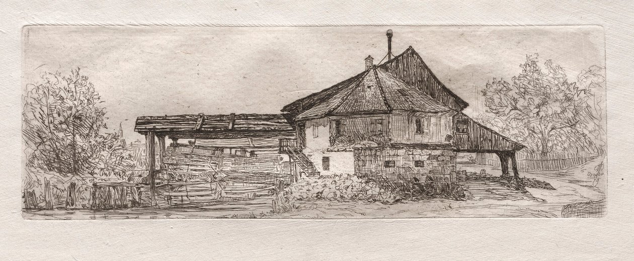 Gamla kvarnen vid Donau, 1879. av Otto H. Bacher