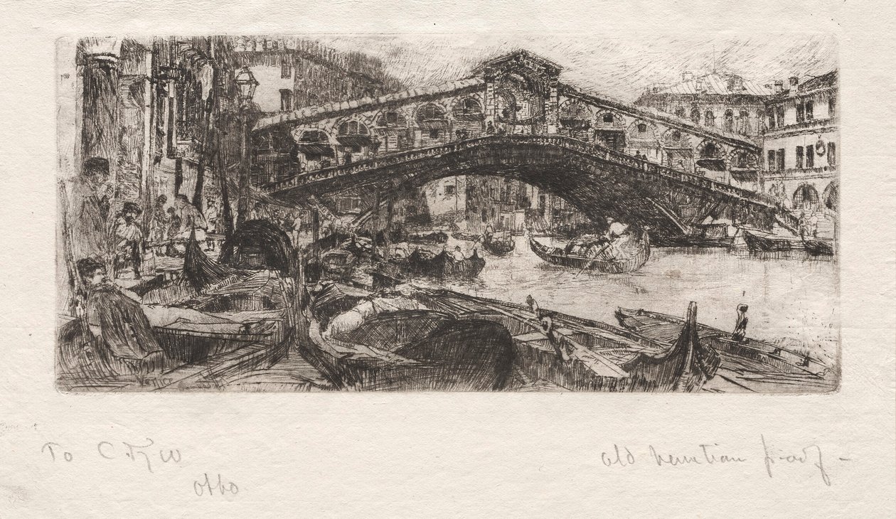 Rialto, Venedig, 1880. av Otto H. Bacher
