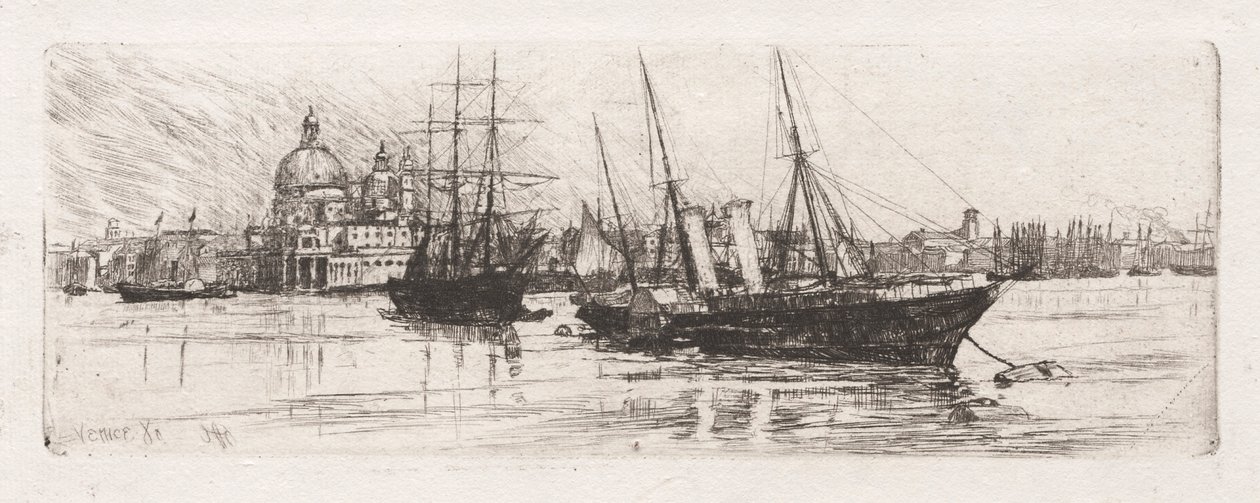 Två båtar, Venedig av Otto H. Bacher