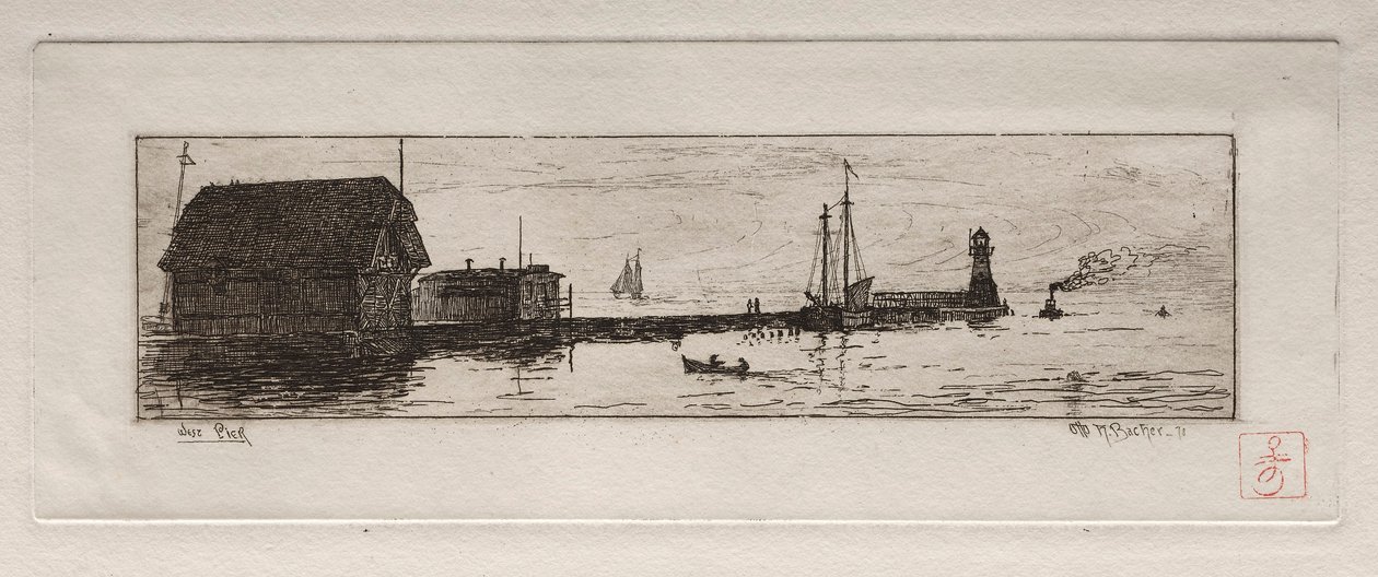 West Pier, Cleveland, 1878. av Otto H. Bacher