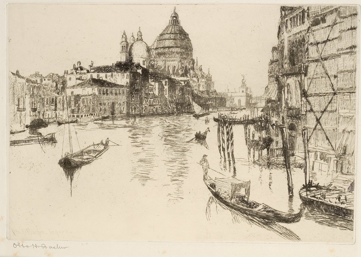 Canal Grande, Venedig av Otto Henry Bacher