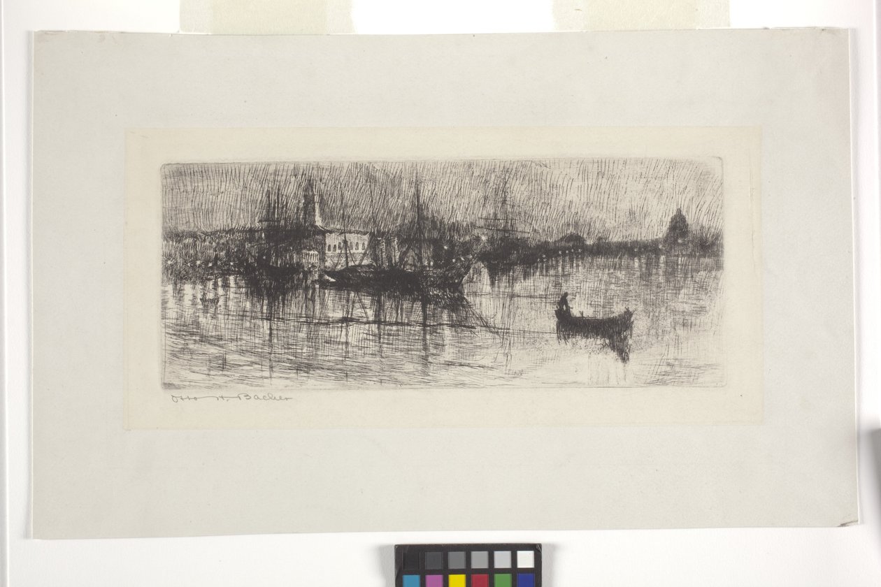 Regnig natt i Venedig av Otto Henry Bacher