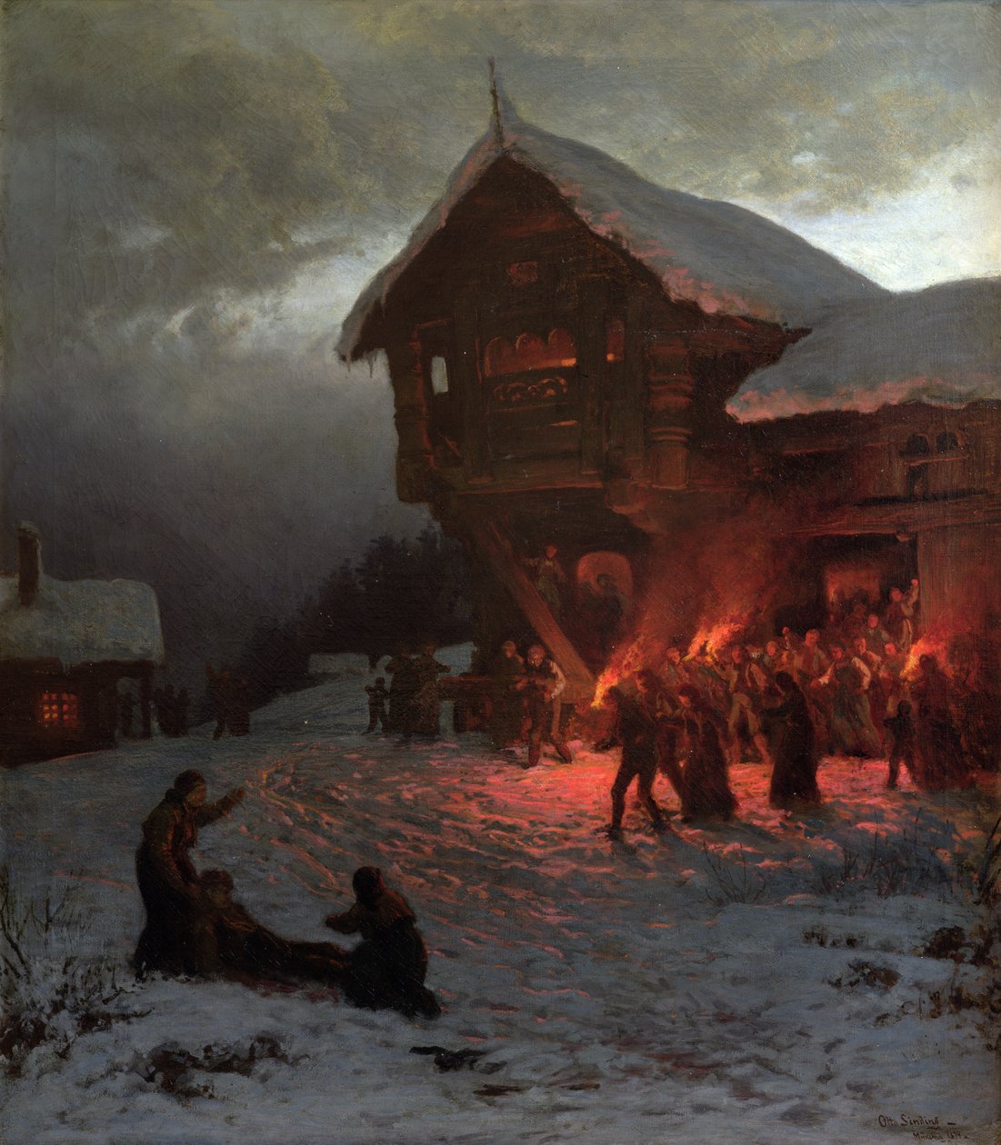 Slåss på en julfest av Otto Ludvig Sinding