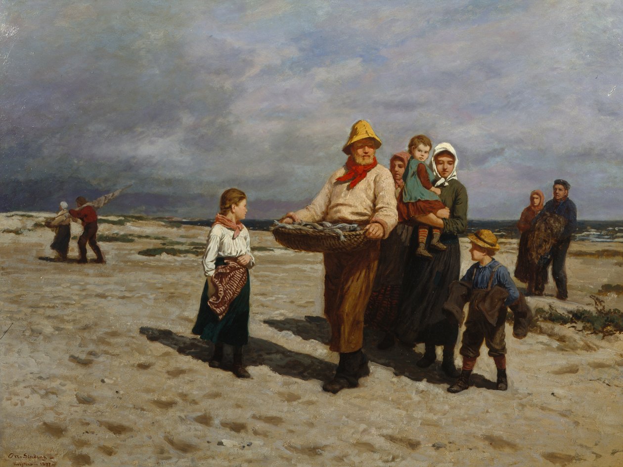 Fiskfångst av Otto Ludvig Sinding