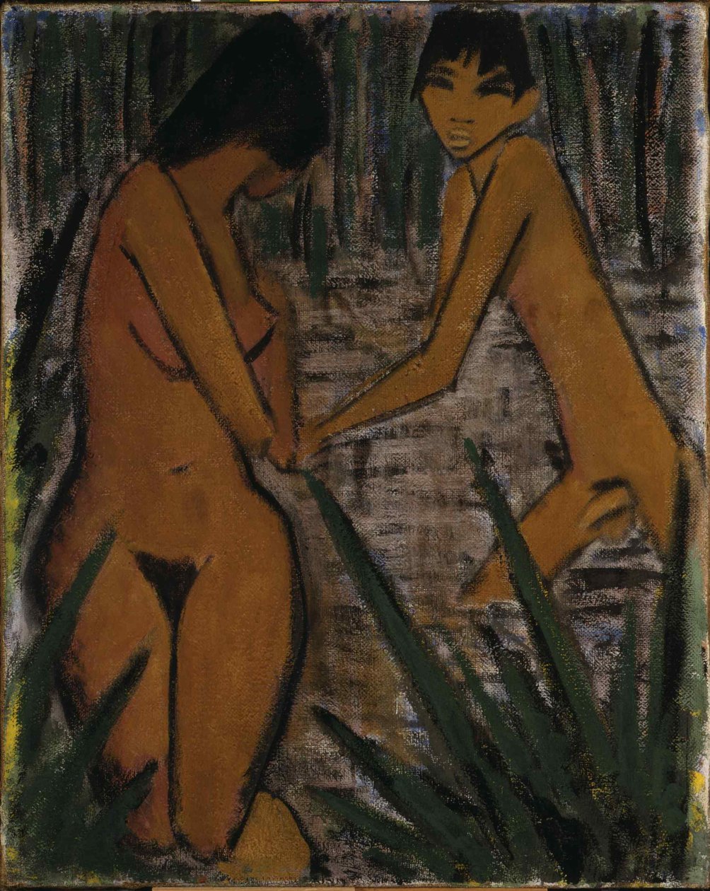 Badgäster, c. 1920. av Otto Mueller