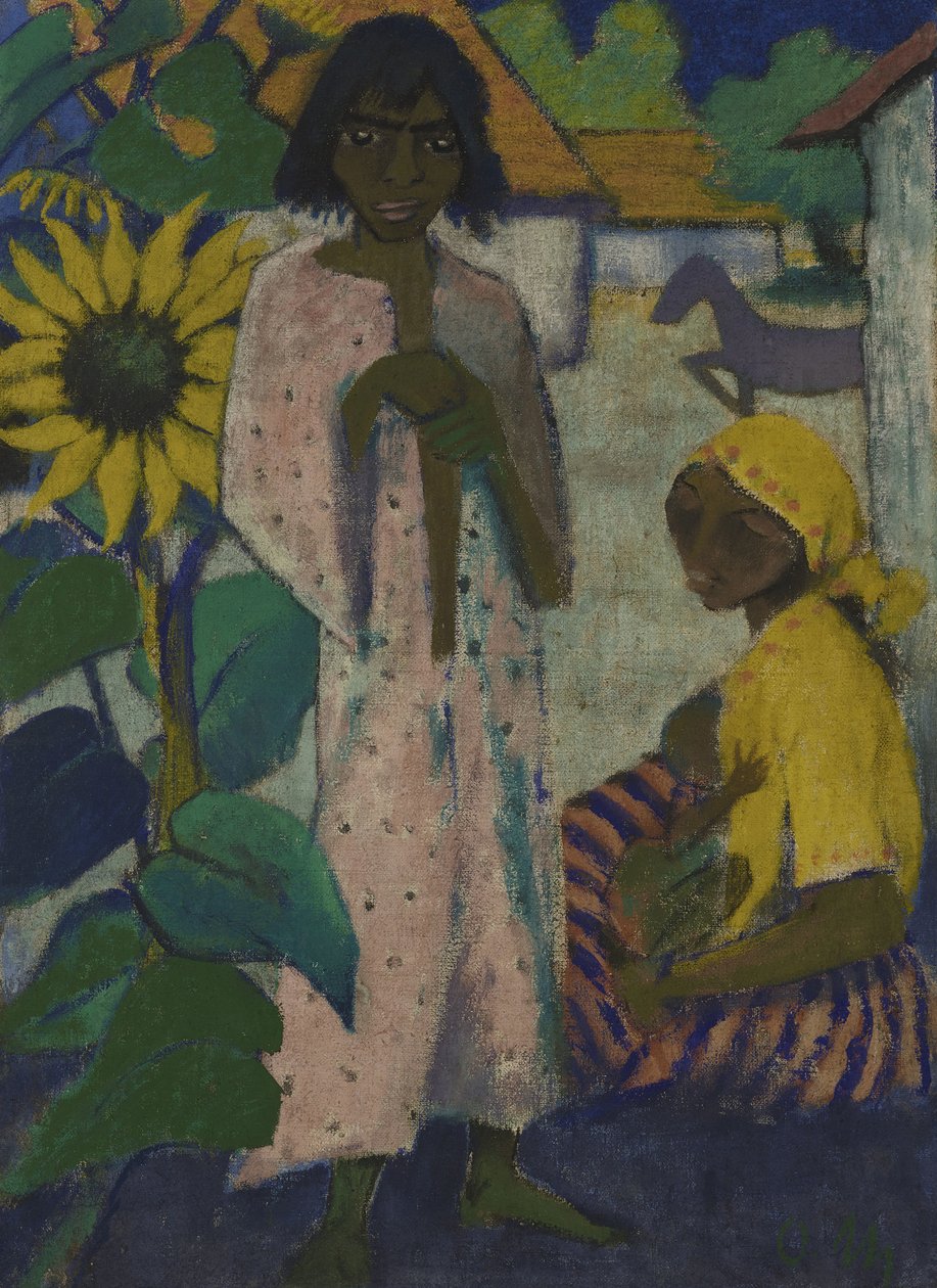 Zigenare med solrosor, 1927. av Otto Mueller