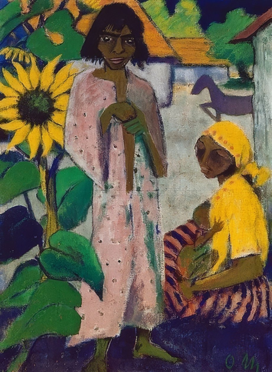 Zigenare och solrosor. 1927 av Otto Mueller