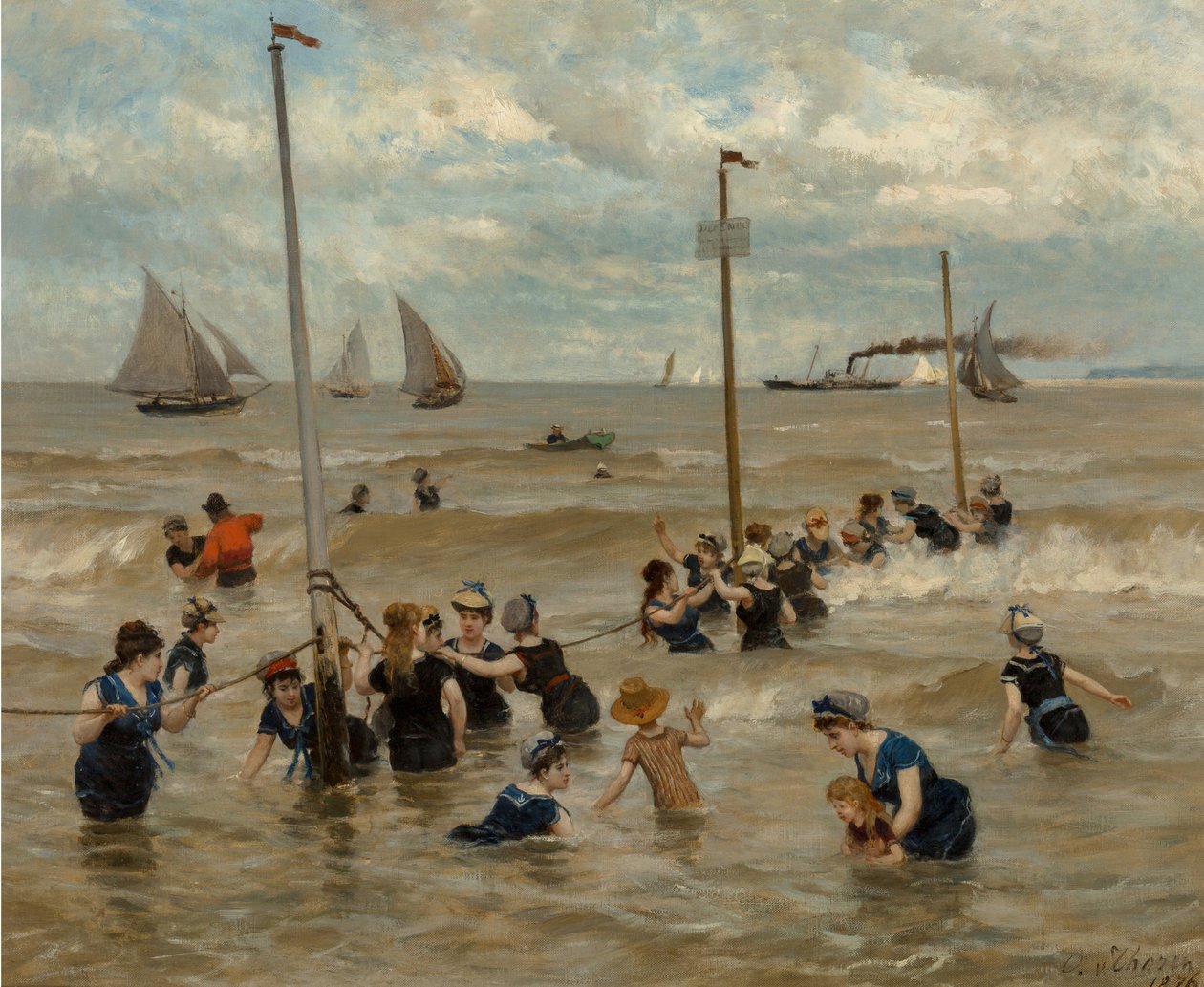 Bad vid havet, 1876. av Otto von Thoren