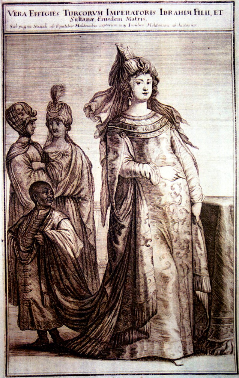 Kosem Sultan med tjänare, 1647 av Ottoman School