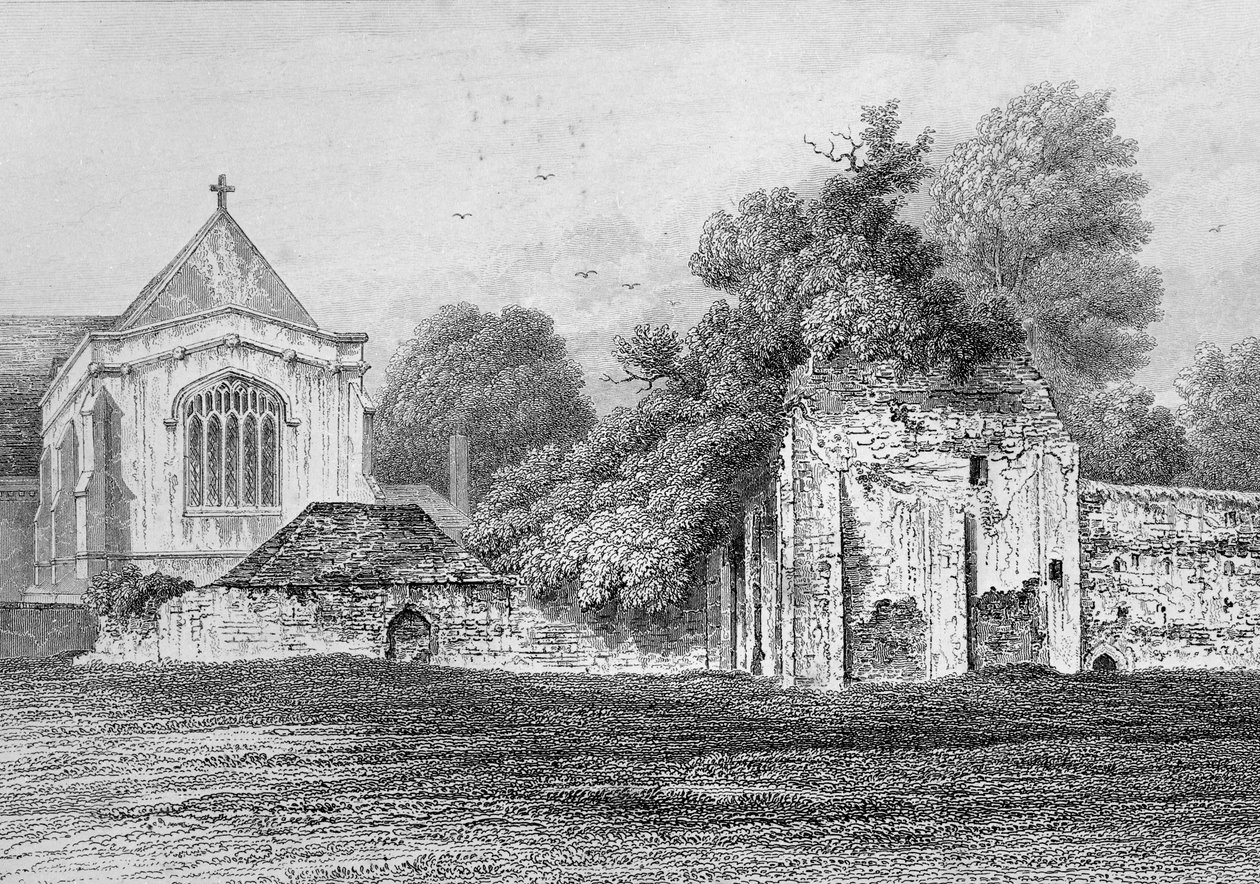 Wolvesey Castle Winchester, ca 1830 av Owen Brown Carter
