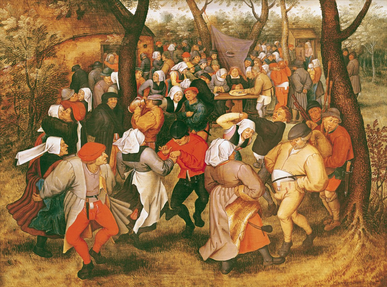 Bröllopsdansen, 1607 av Pieter Brueghel the Younger