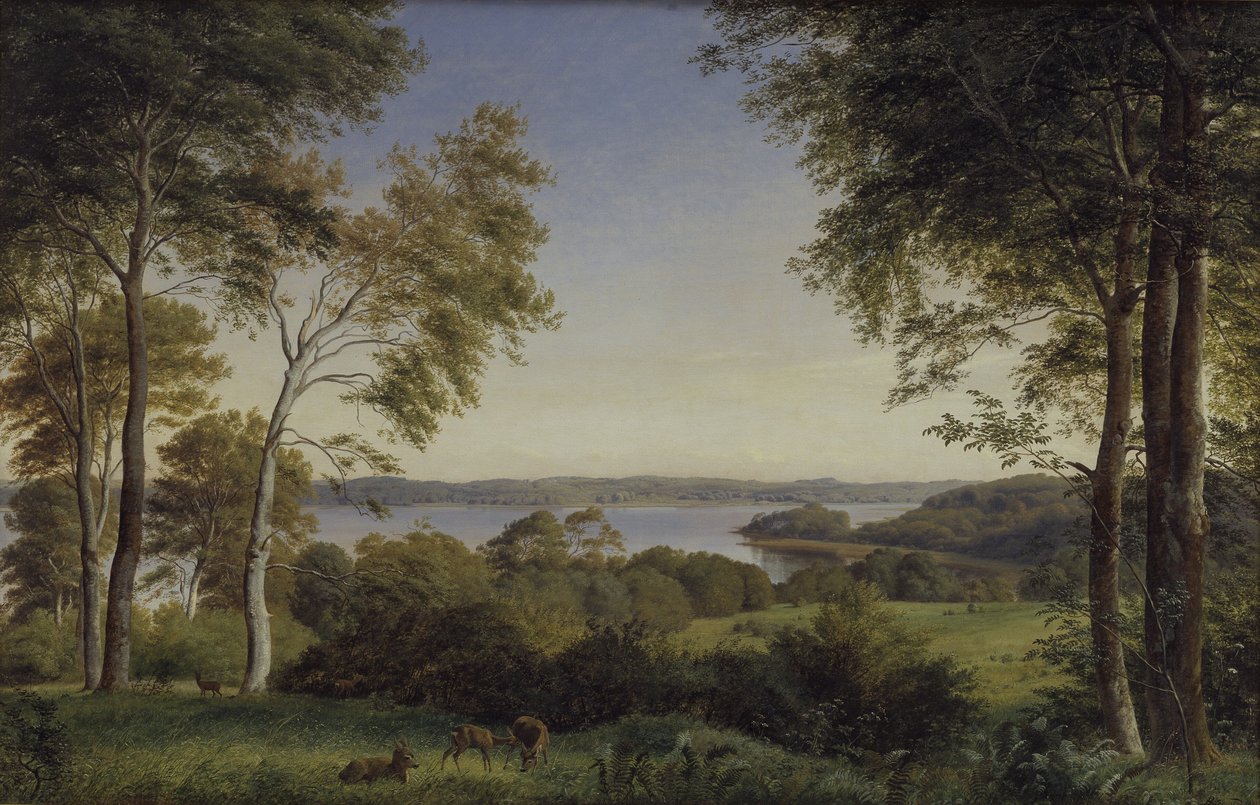 Utsikt över Skarre Sø av P.C. Skovgaard