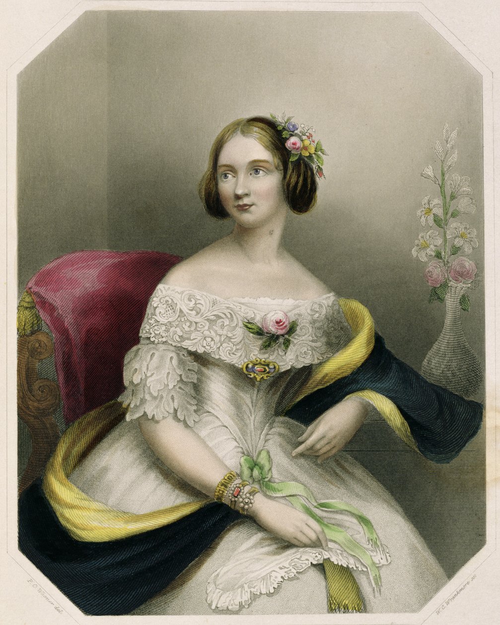 Jenny Lind (1820-70), graverad av W.C. Wrankmore av P.O. Wagner