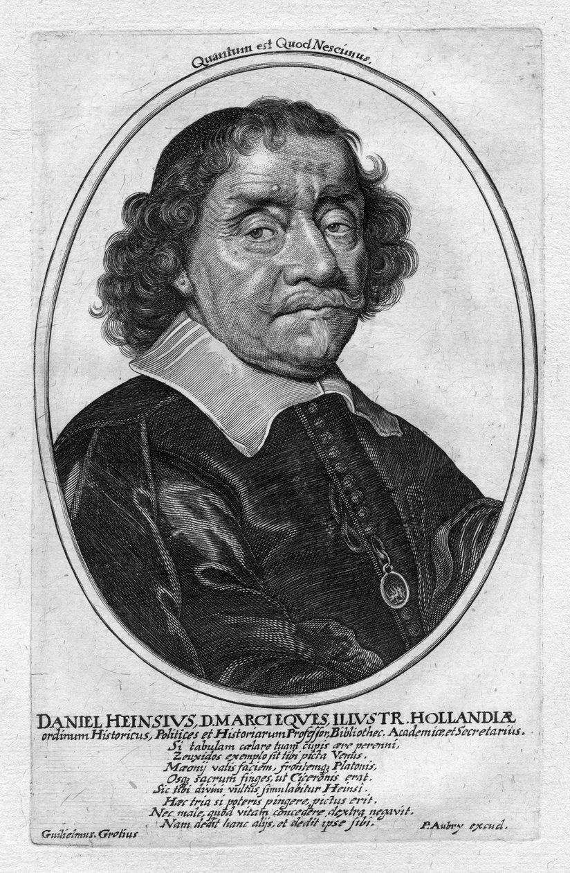 graverat porträtt av P. Aubry daprès W. Groot