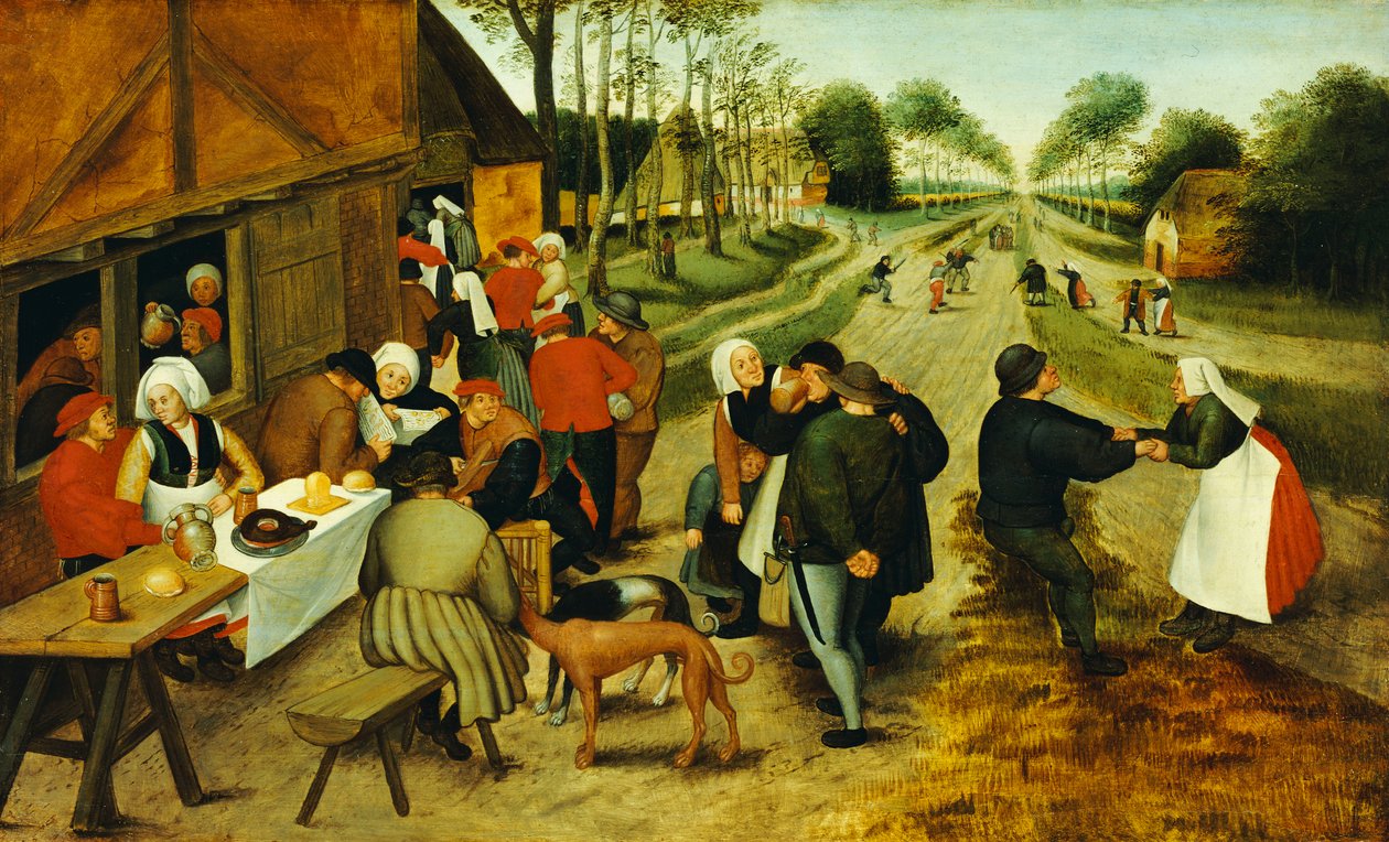 Bönder på en Roadside Inn av P. the Younger Brueghel