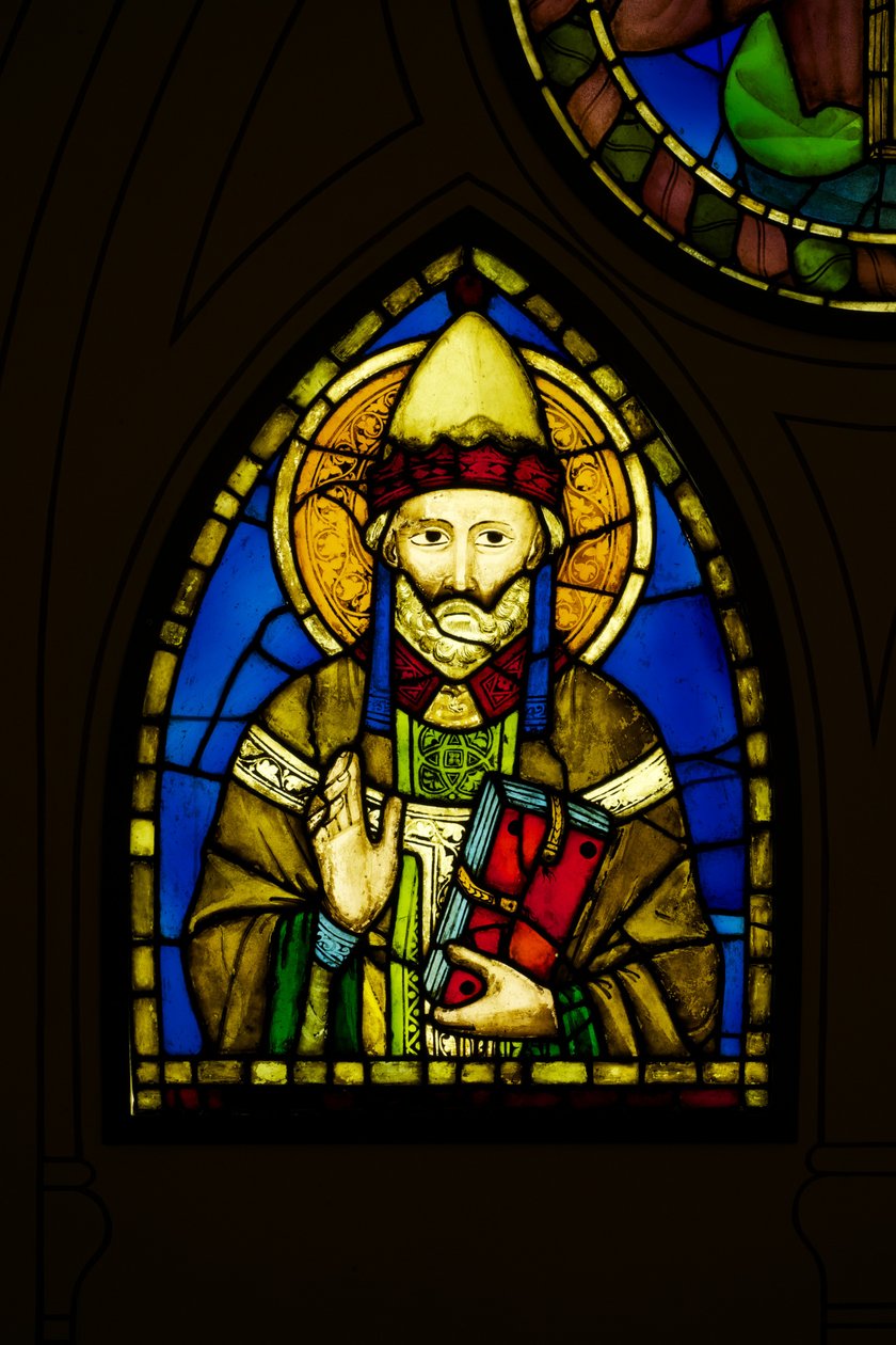 Pope (målat glas) av Pacino di Buonaguida