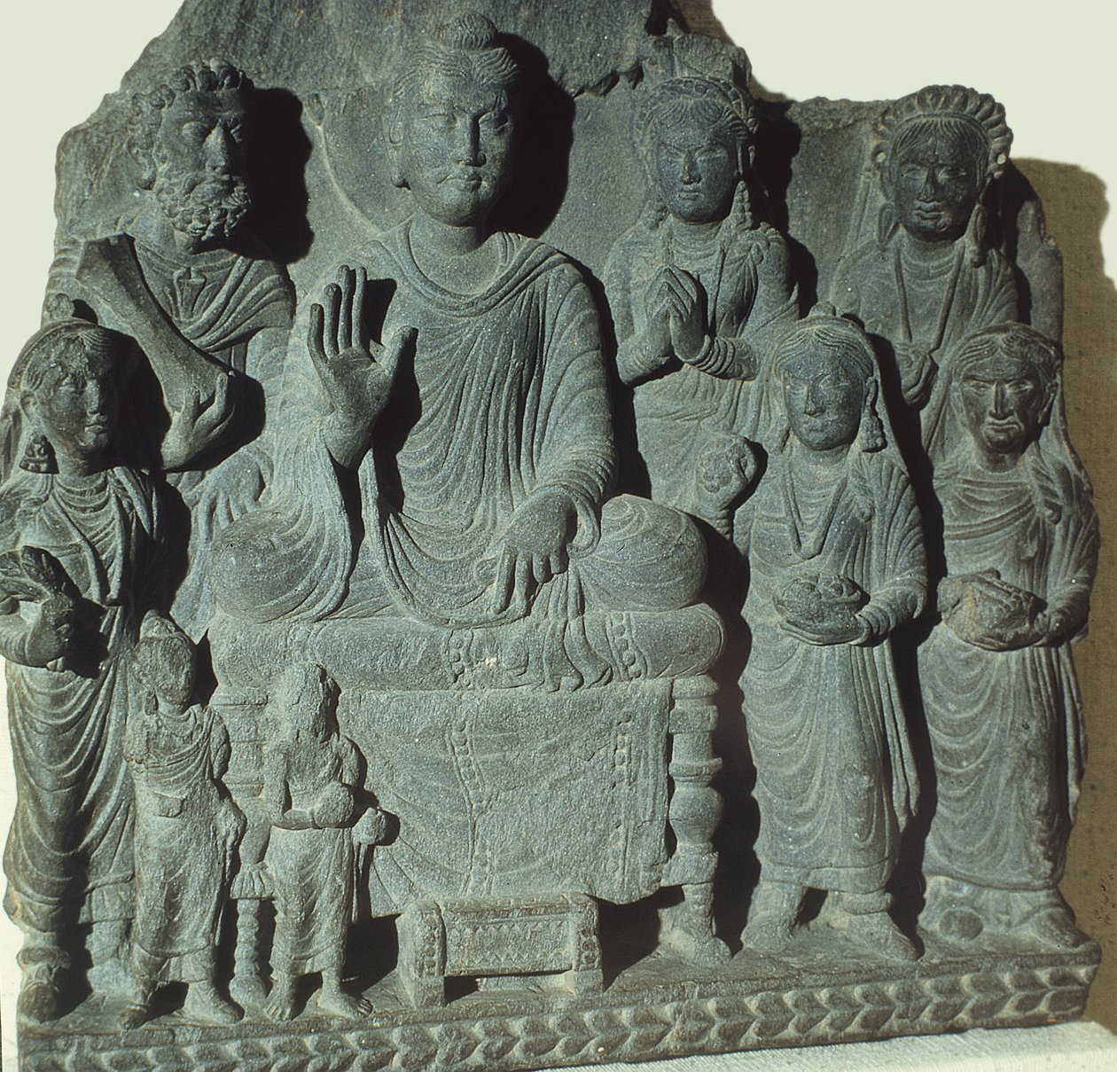 Relief av Buddhapredikan av Pakistani School