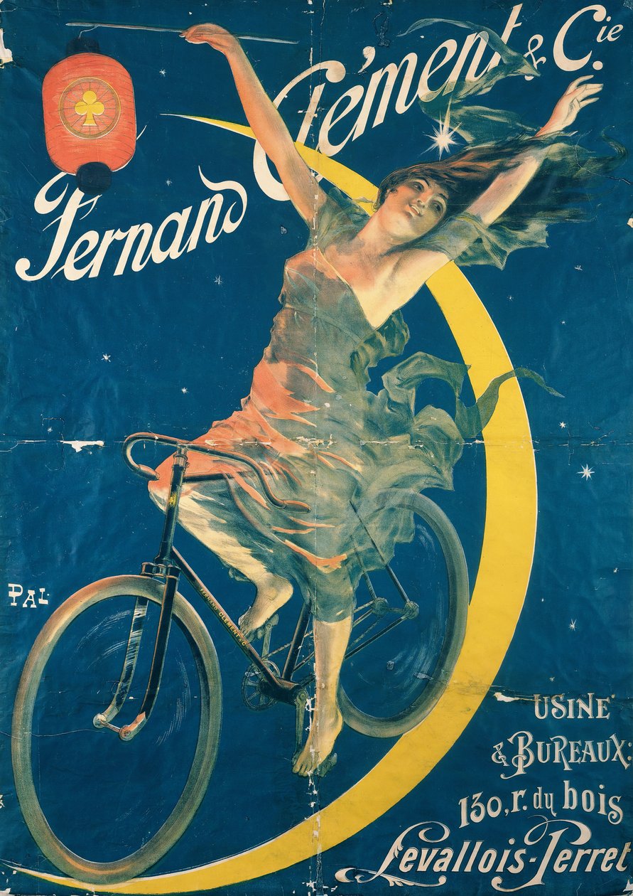 Affisch med reklam för "Fernand Clement"-cyklar av Pal