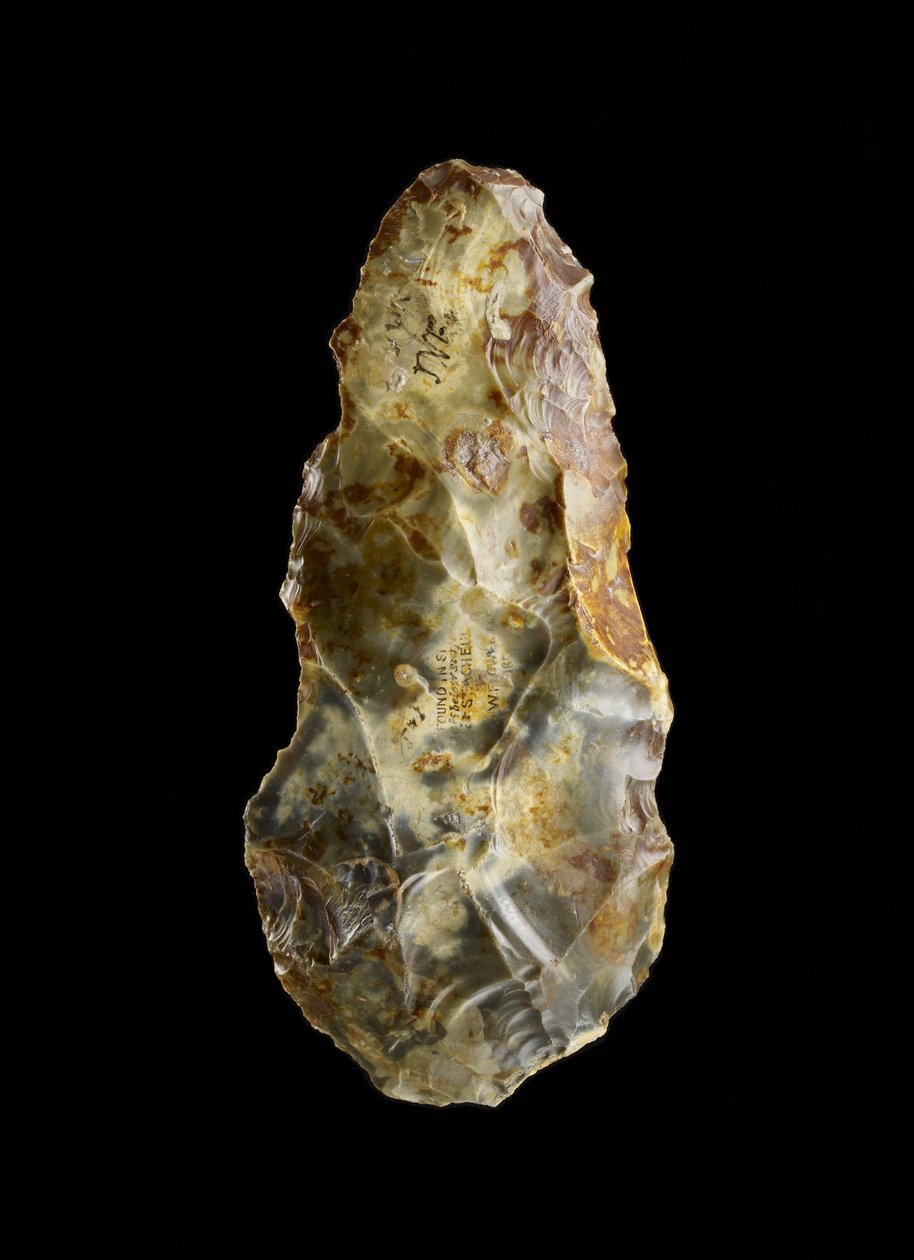 Handaxe (flinta) av Paleolithic