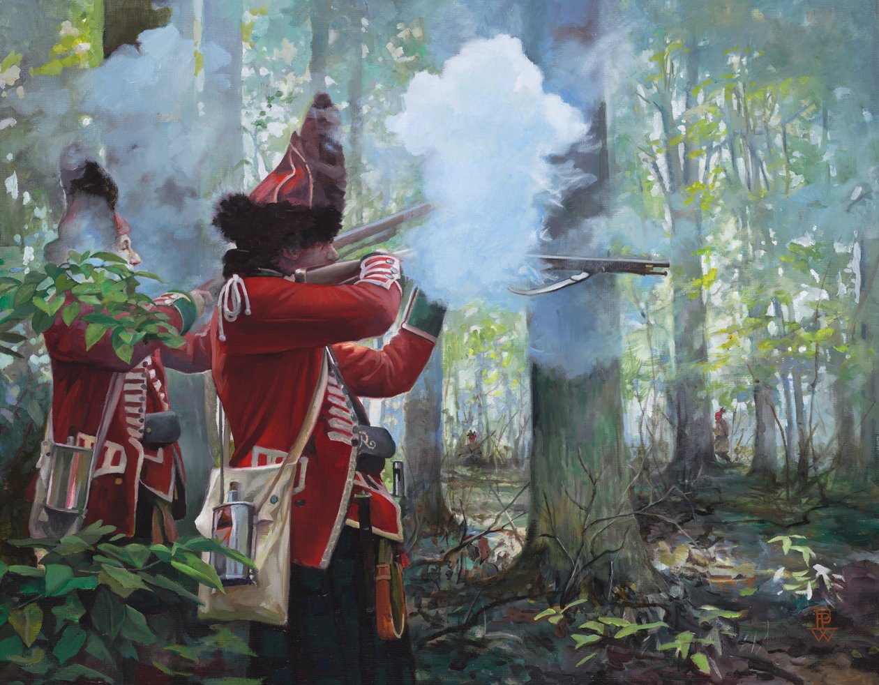 77th Highlanders, 2017 (olja på duk) av Pamela Patrick White