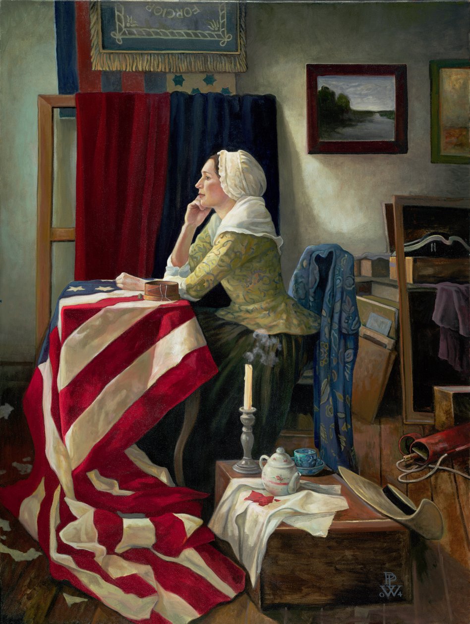 Flagmaker, 2000 (pastel) av Pamela Patrick White