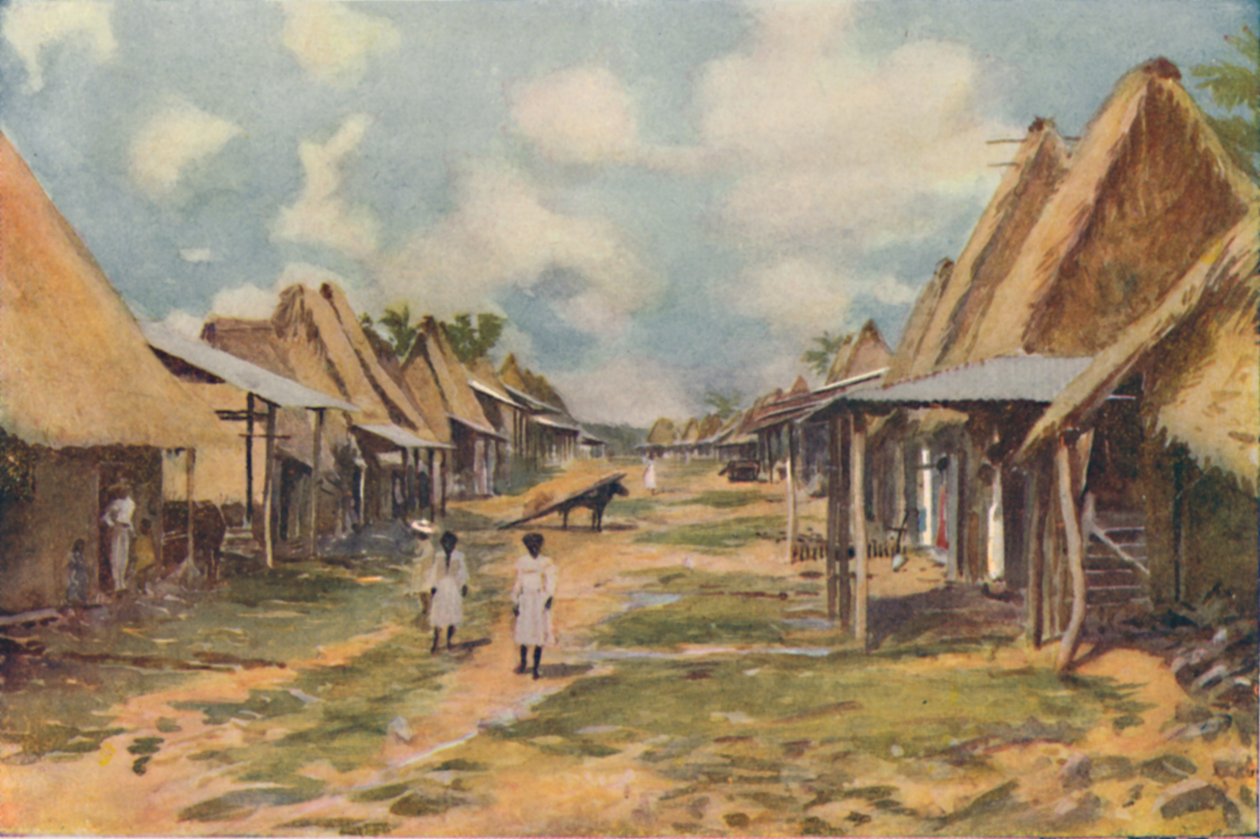 "A Native Village, Panama", 1916 av Panama Marine