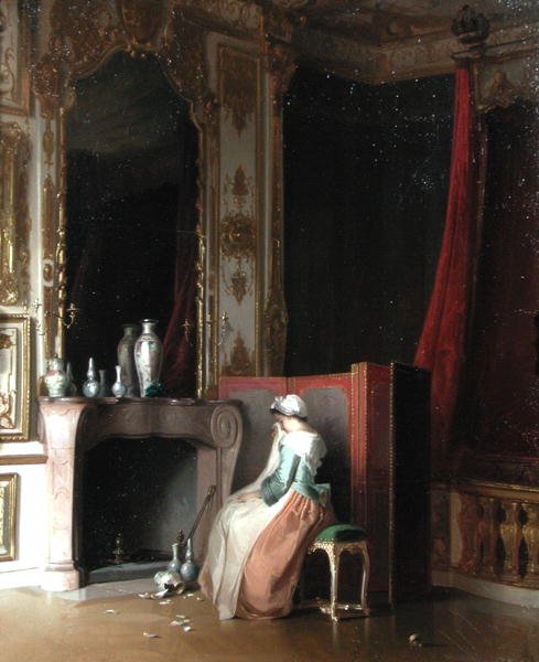 The Broken Vase (olja på duk) av Pancraz Koerle