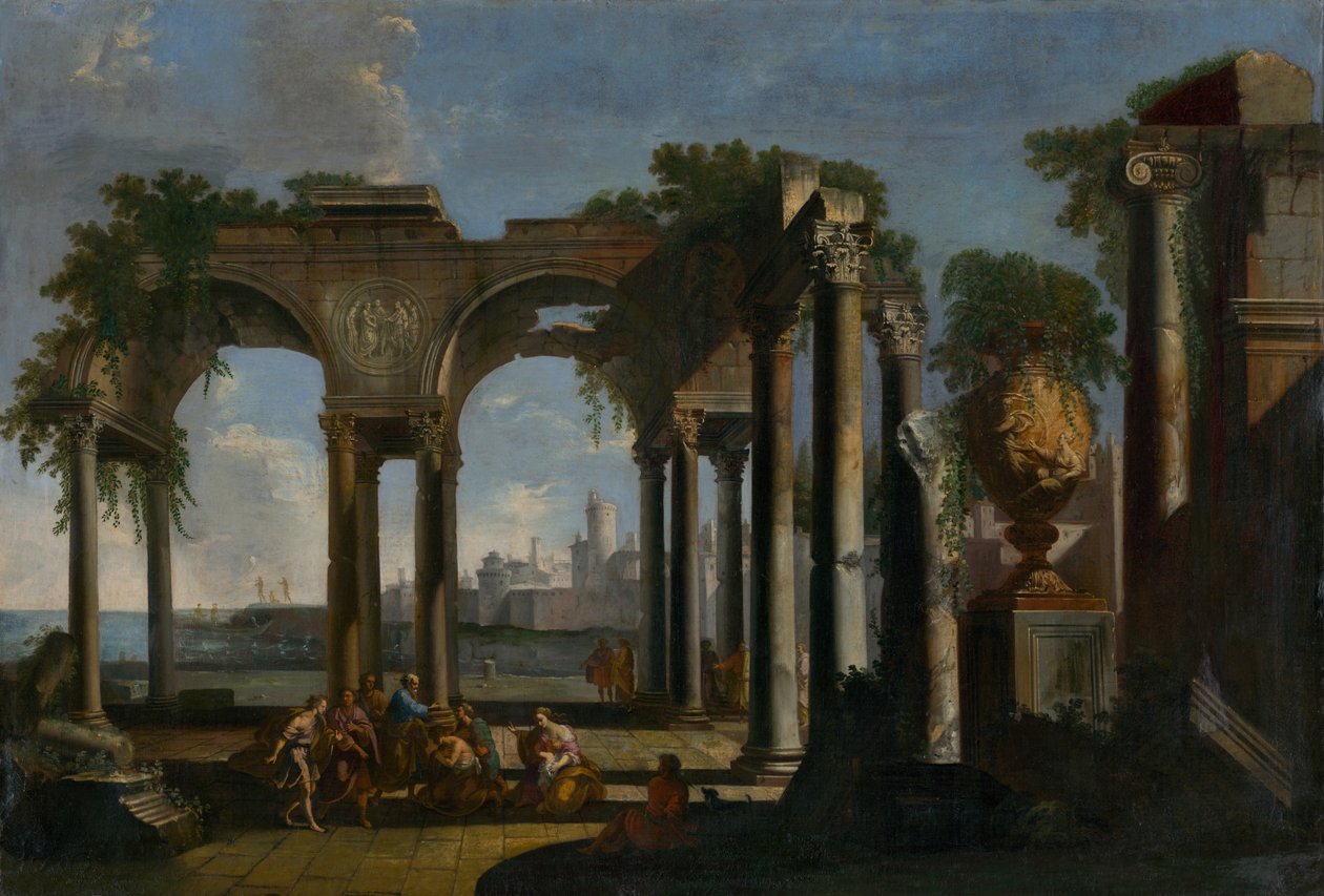 Saint Paul predikar i Campagna, ca 1735. av Pannini