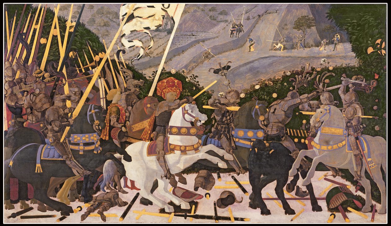 Slaget vid San Romano, c.1438-40 (tempera på poppel) av Paolo Uccello
