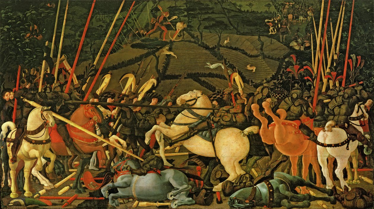 Slaget ved San Romano i 1432, ca. 1456 (tempera på panel) (se også 162335) sverige av Paolo Uccello