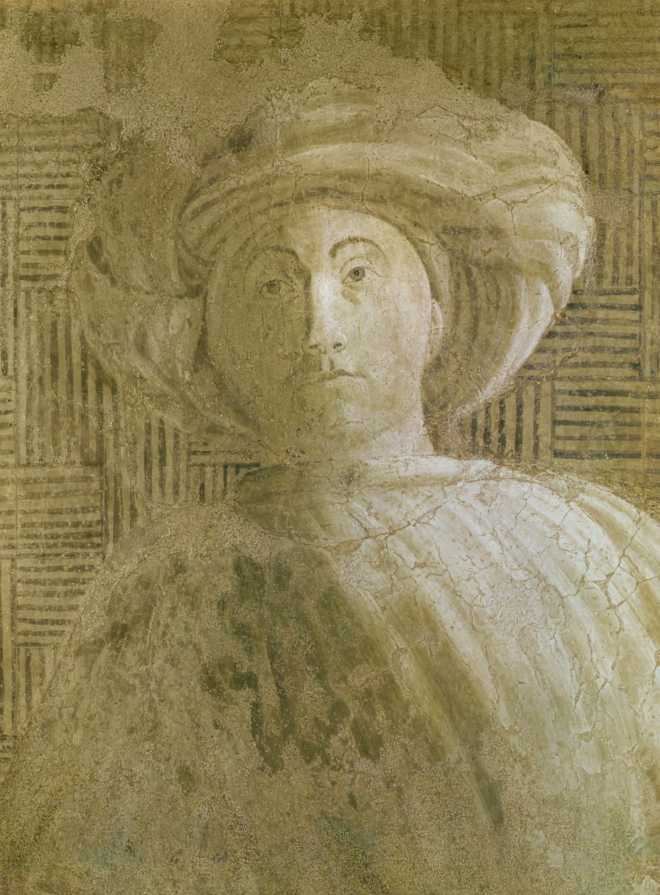 The Sacrifice and Euphoria of Noah (detalj av Sems huvud), 1446-8 (fresk överförd till duk) av Paolo Uccello