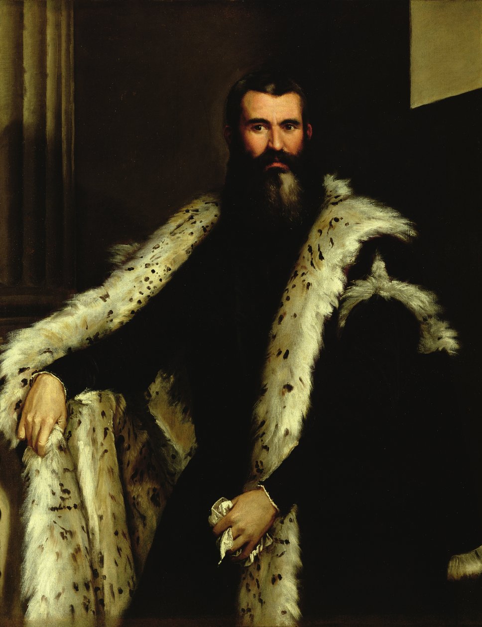 Porträtt av en man i päls, ca 1566 av Paolo Veronese