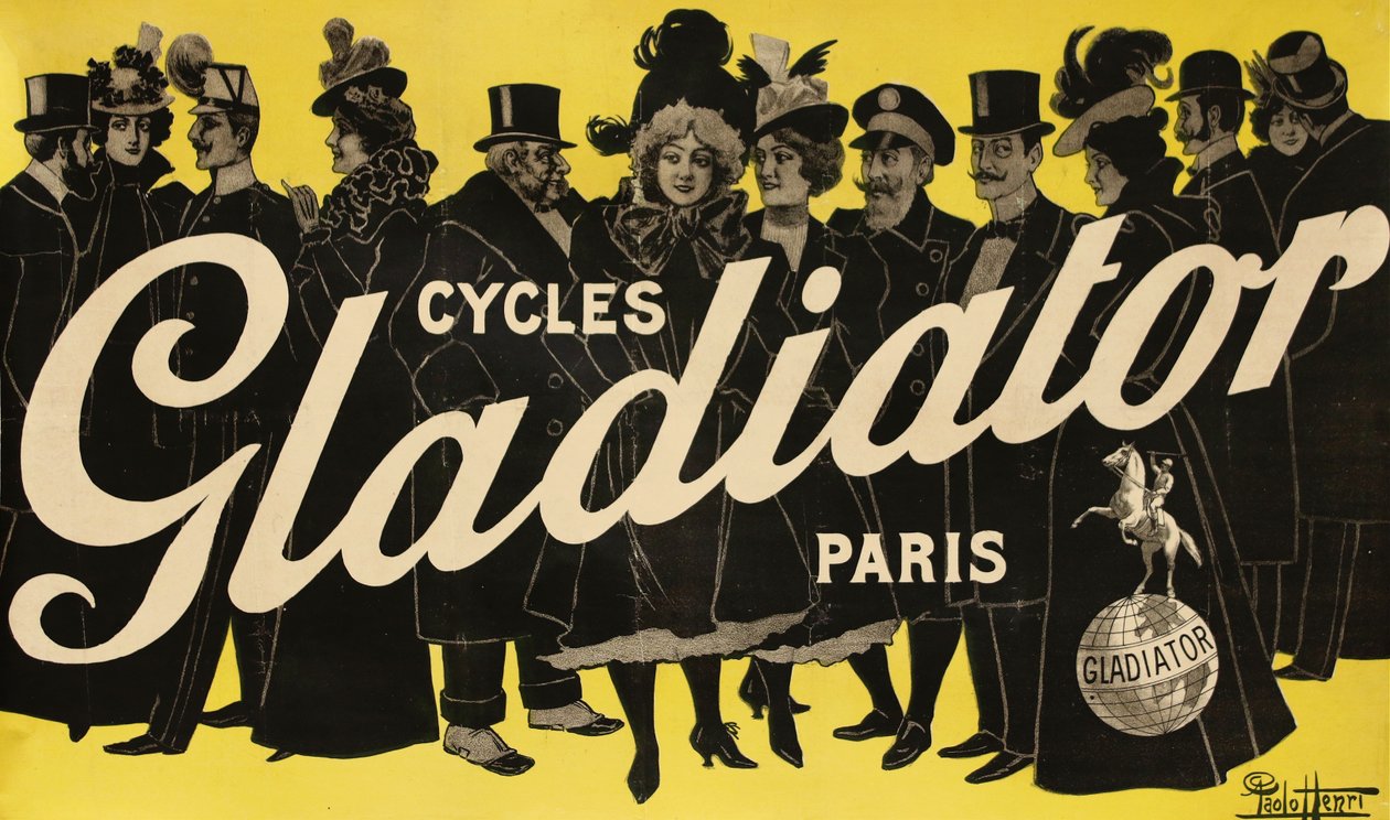 Cyklar Gladiator, c. 1900. av Paolo Henri
