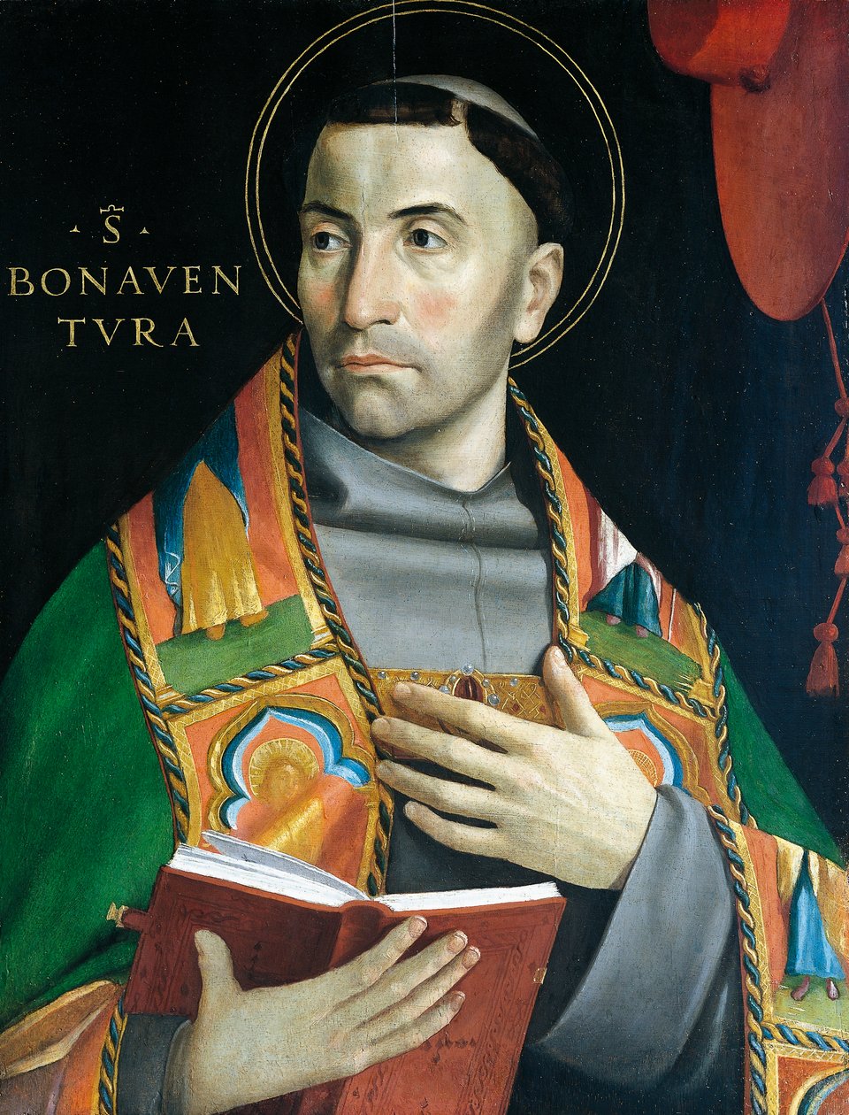 St Bonaventure (1221-74) av Paolo Morando Cavazzola