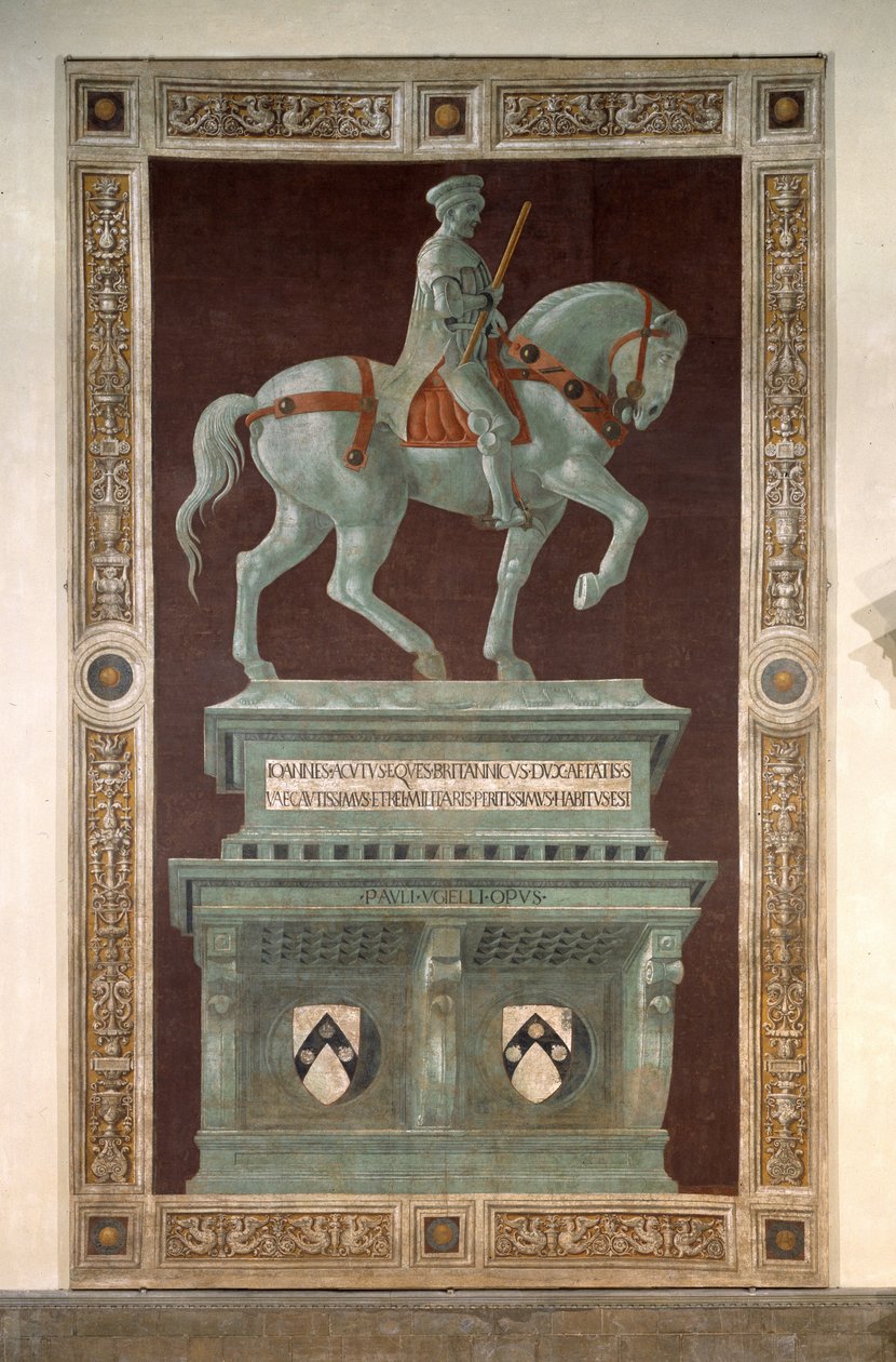 Fresk som representerar John Hawkwood av Paolo Uccello