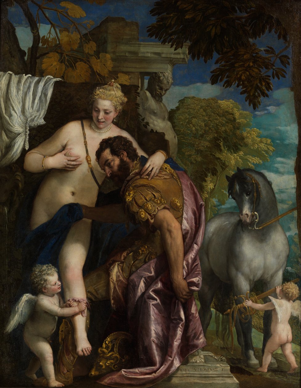 Mars och Venus United by Love, 1570-talet. av Paolo Veronese