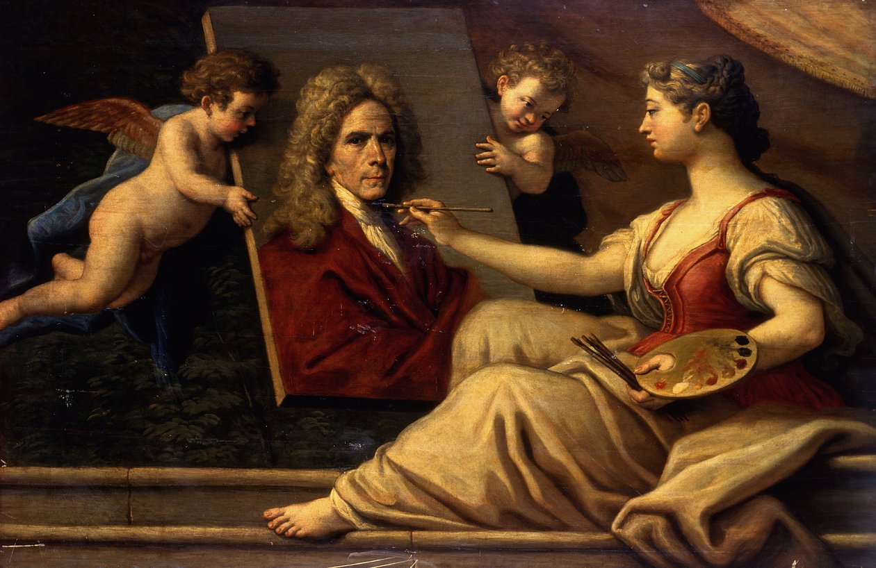 En allegori över konst av Paolo di Matteis