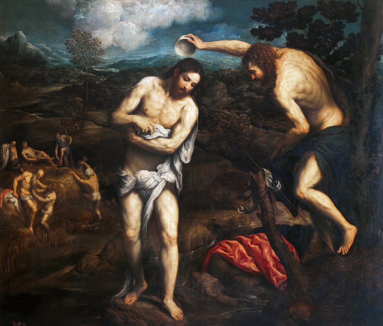 Kristi dop, 1548-1551. av Paris Bordone