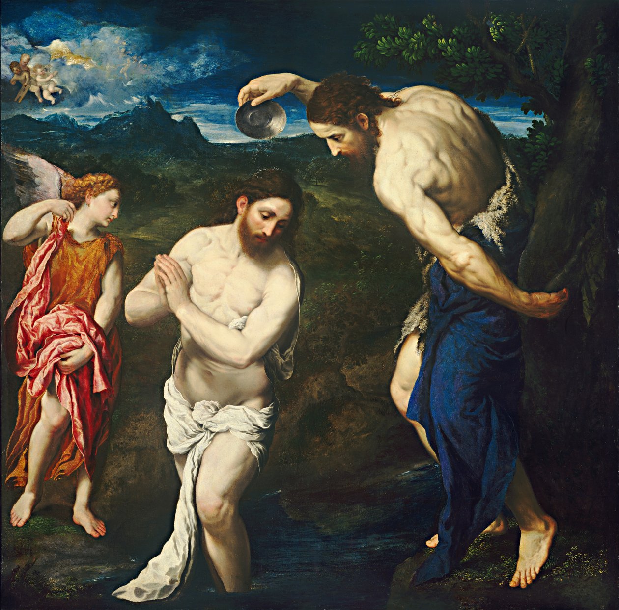 Kristi dop, ca. 15351540. av Paris Bordone