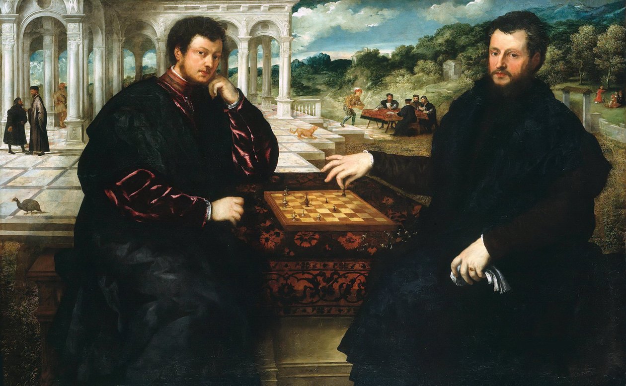 Två schackspelare, ca 1545. av Paris Bordone