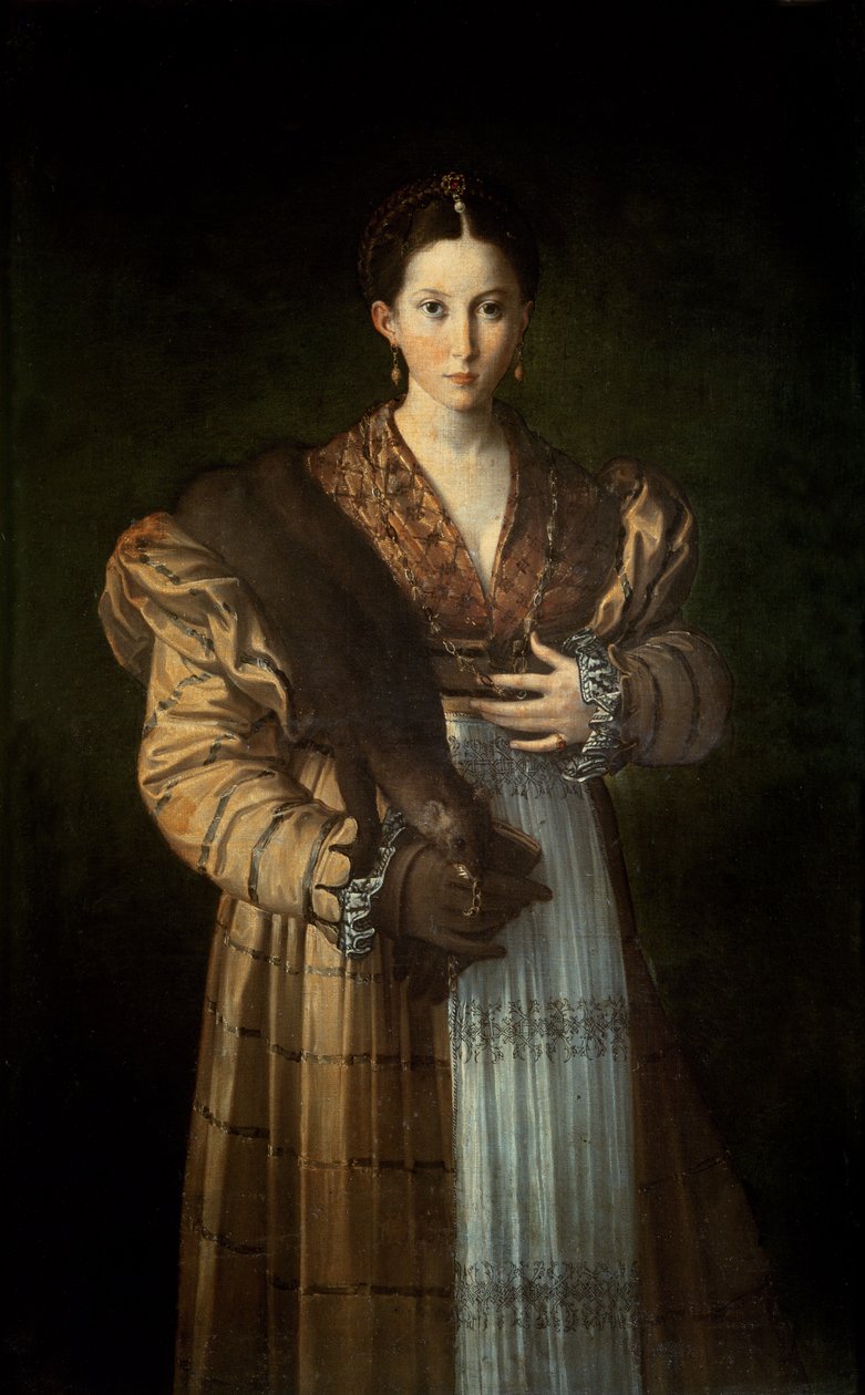 Porträtt av Antea "La Bella", 1535-37 av Parmigianino