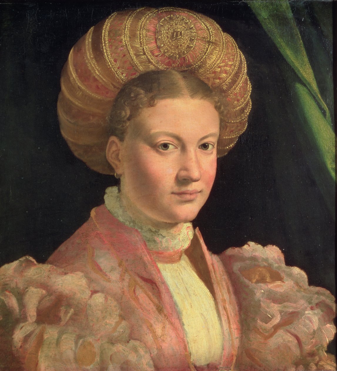 Porträtt av en ung kvinna, möjligen grevinnan Gozzadini, ca 1530 (panel) av Parmigianino