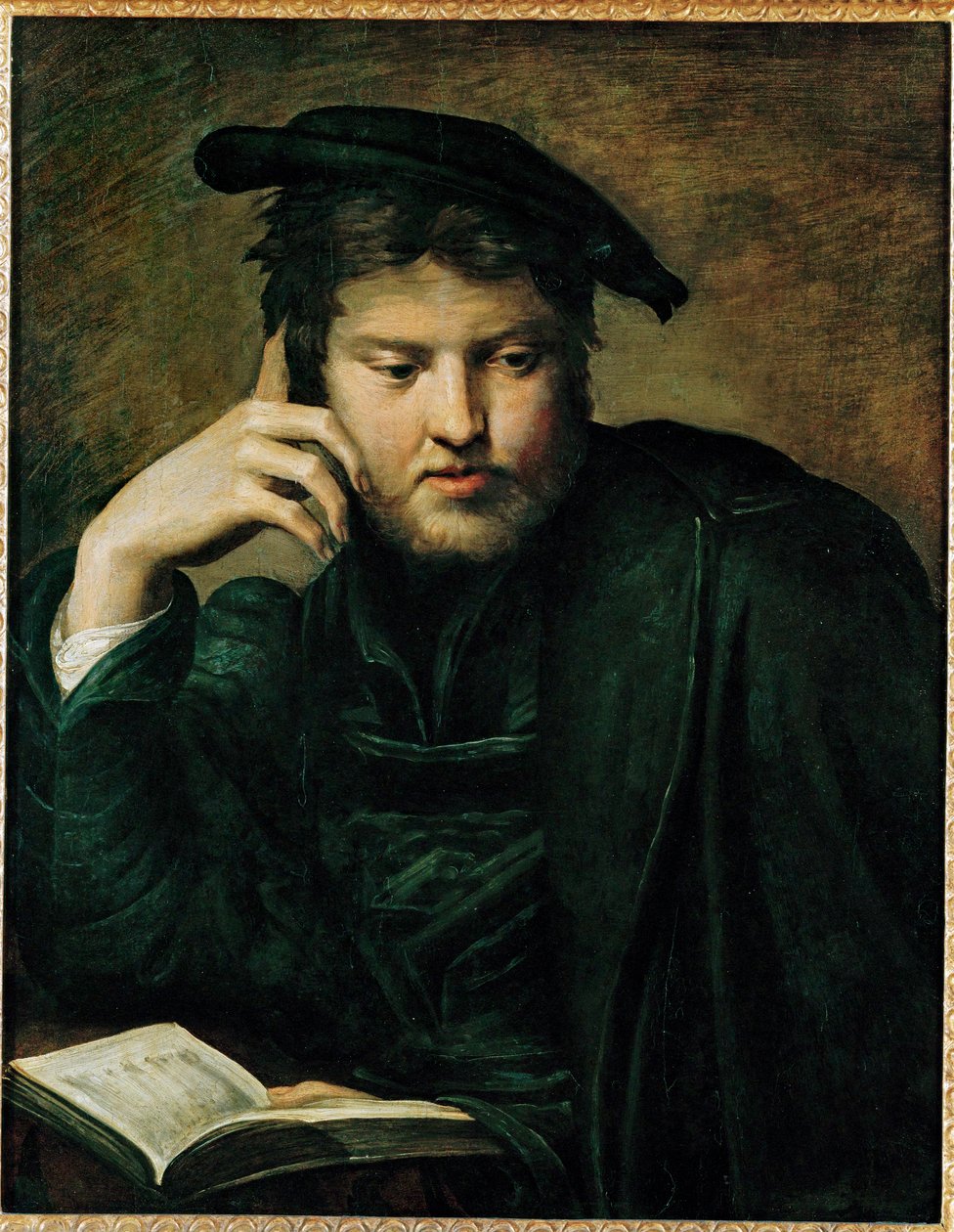 Man med bok, tidigt arbete ... av Parmigianino (1503 40)