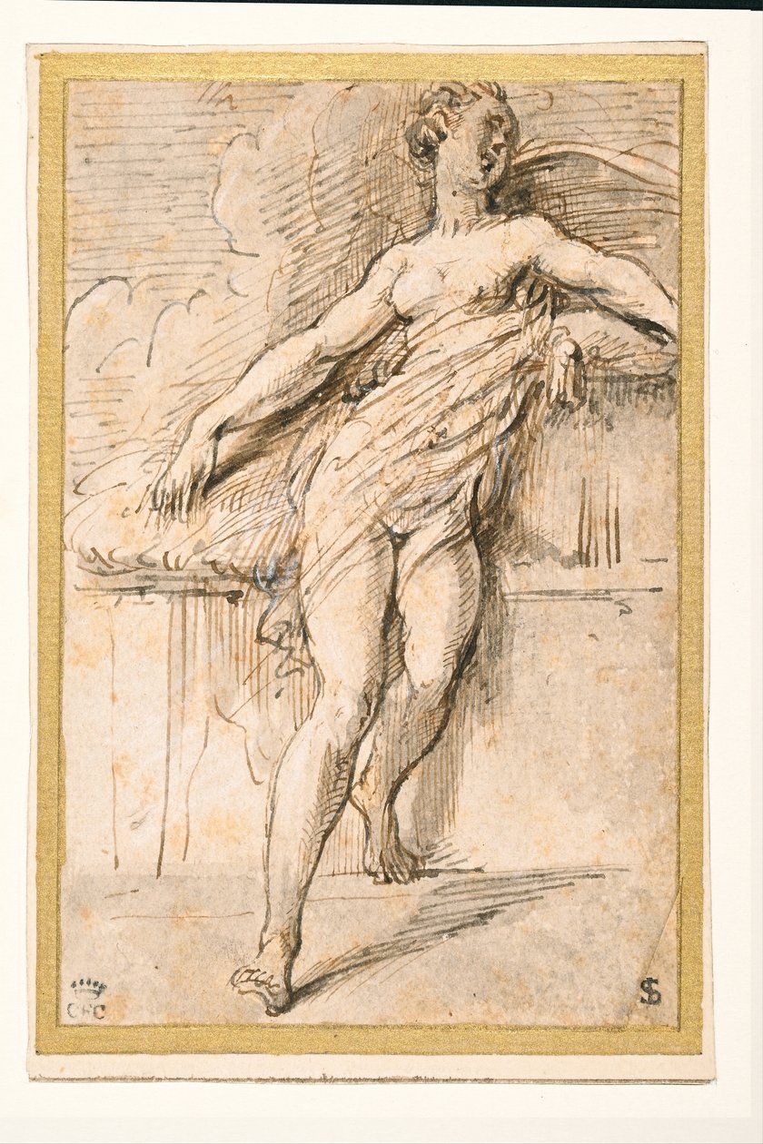Liggande kvinnlig figur av Parmigianino