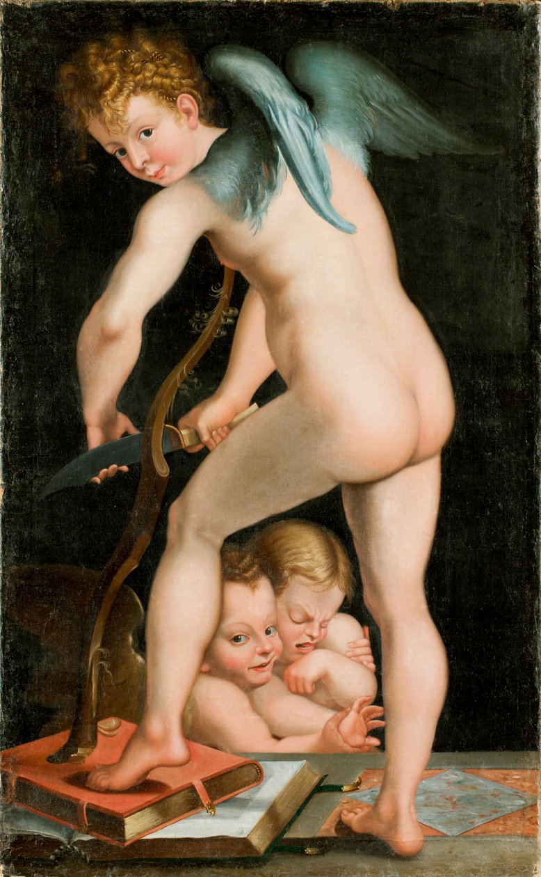 Bågesnideri Amor, mellan 1534 och 1540. av Parmigianino