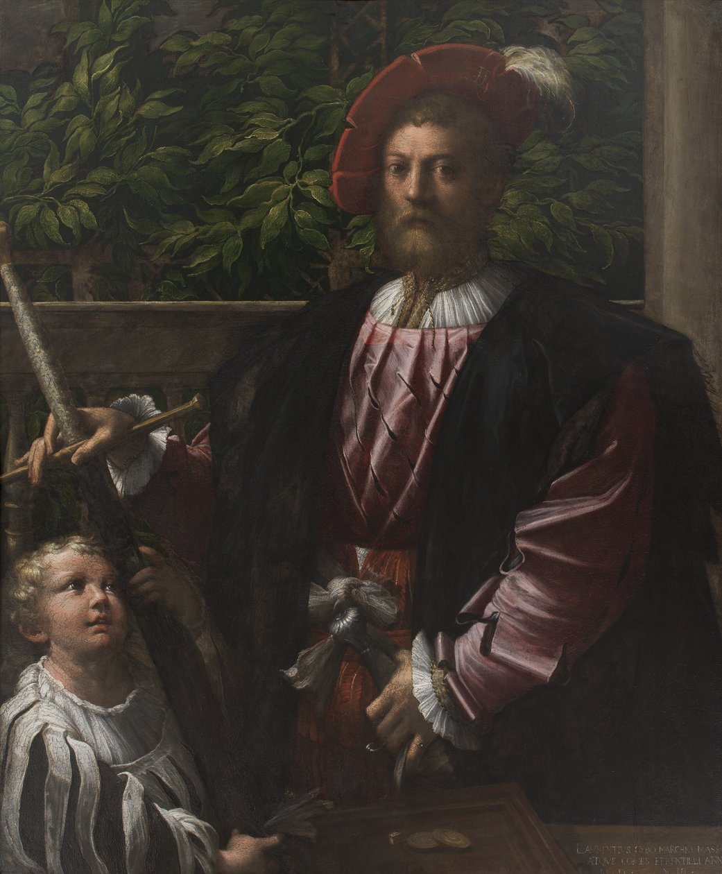 Porträtt av Lorenzo Cybo av Parmigianino